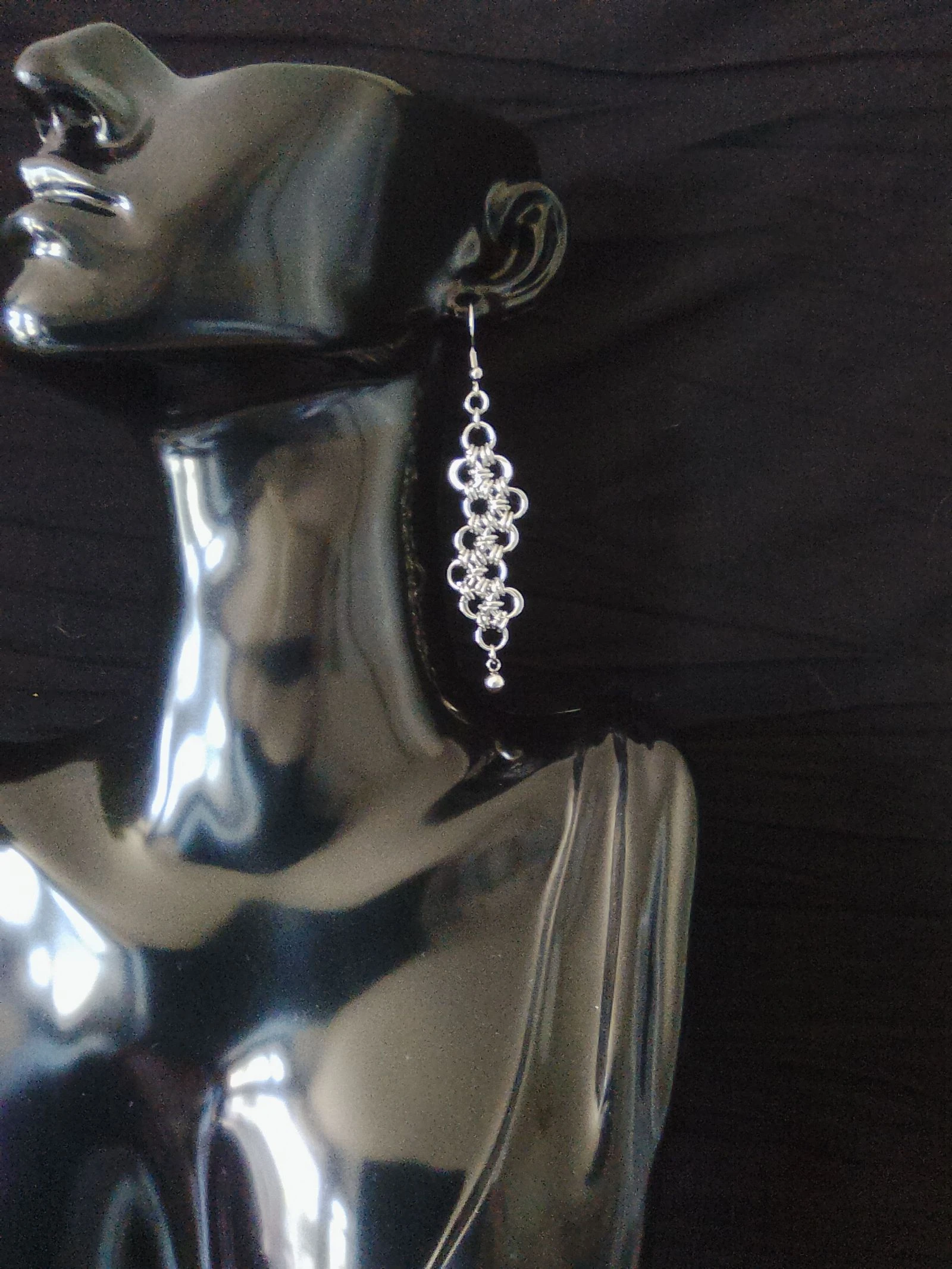 Boucles d'oreilles "dentelle" chainmail japonais 
